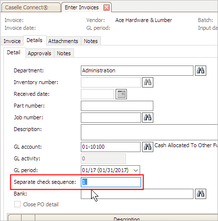 How do I enter many invoices for one vendor and issue separate checks?