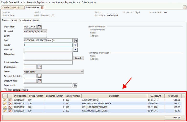 my invoices and estimates deluxe enter a payment fields