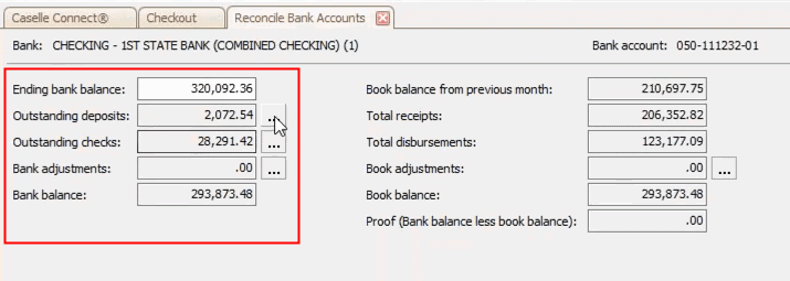 In Unisolve and Cross, how to check the account statement