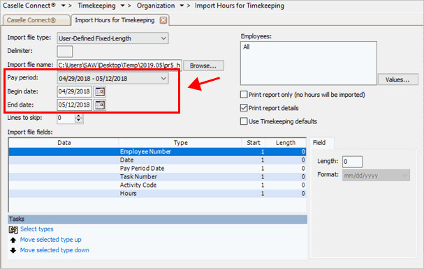 How do I import hours for Timekeeping?