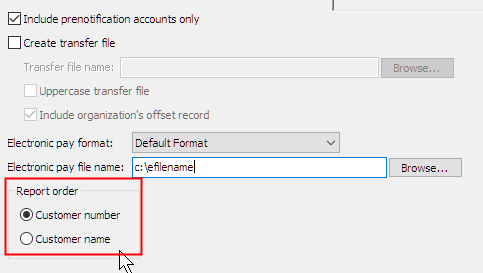 Report order